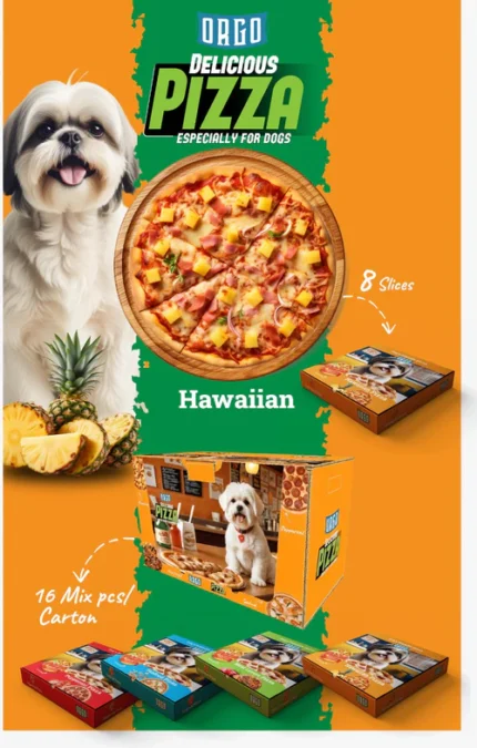 Orgo Treats Dog Hawaiian Pizza 8 Slices