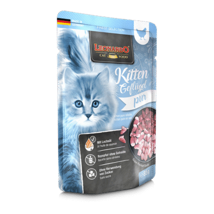 Leonardo Kitten poultry pure Wet Food Pouch 85g