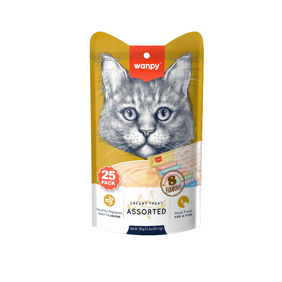 RAC-MIX-25P-ASSORTED Wanpy 25 Pack Creamy Treat - Assorted - الصورة 1