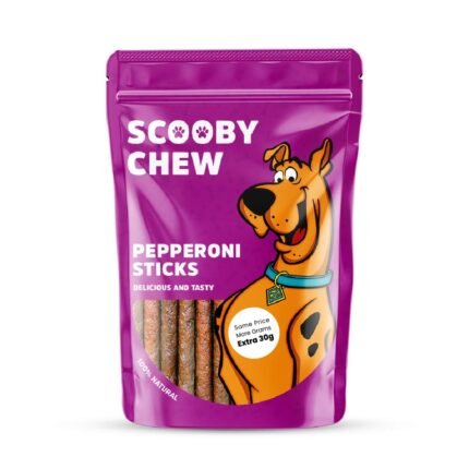 Scooby Chew with Pepperoni Sticks Dog Treats 120g + Extra 30g Free