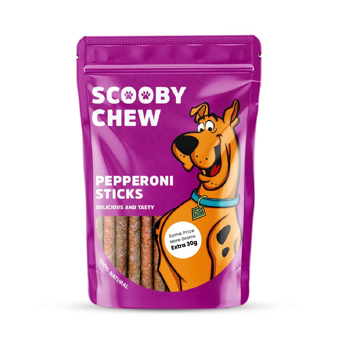 Scooby Chew with Pepperoni Sticks Dog Treats 120g + Extra 30g Free Scooby Chew with Pepperoni Sticks Dog Treats 120g + Extra 30g Free - الصورة 1