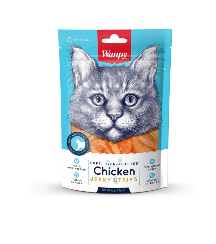 Soft-Chicken-Jerky-Strips-for-cat-CA-04S-1-min-905x1024 Wanpy Soft Chicken Jerky Strips for Cat - الصورة 1