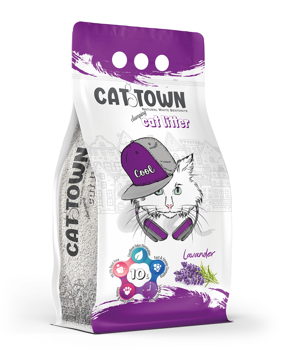 cattown-10lt-lavender Cat Town Lavender Scented 10L - الصورة 1