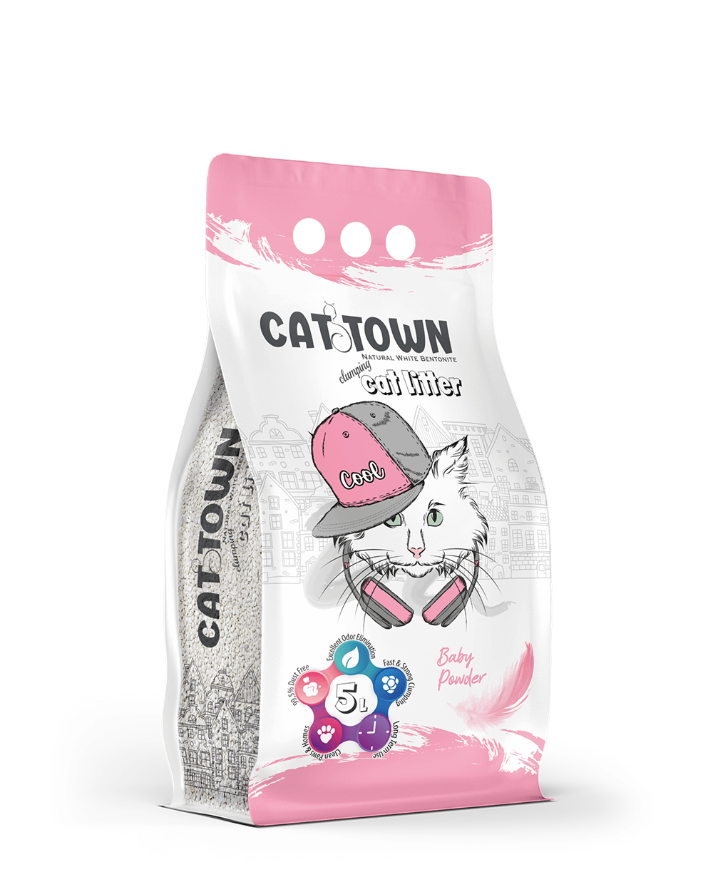 cattown-5lt-baby-powder Cat Town Baby Powder Scented 5L - الصورة 1
