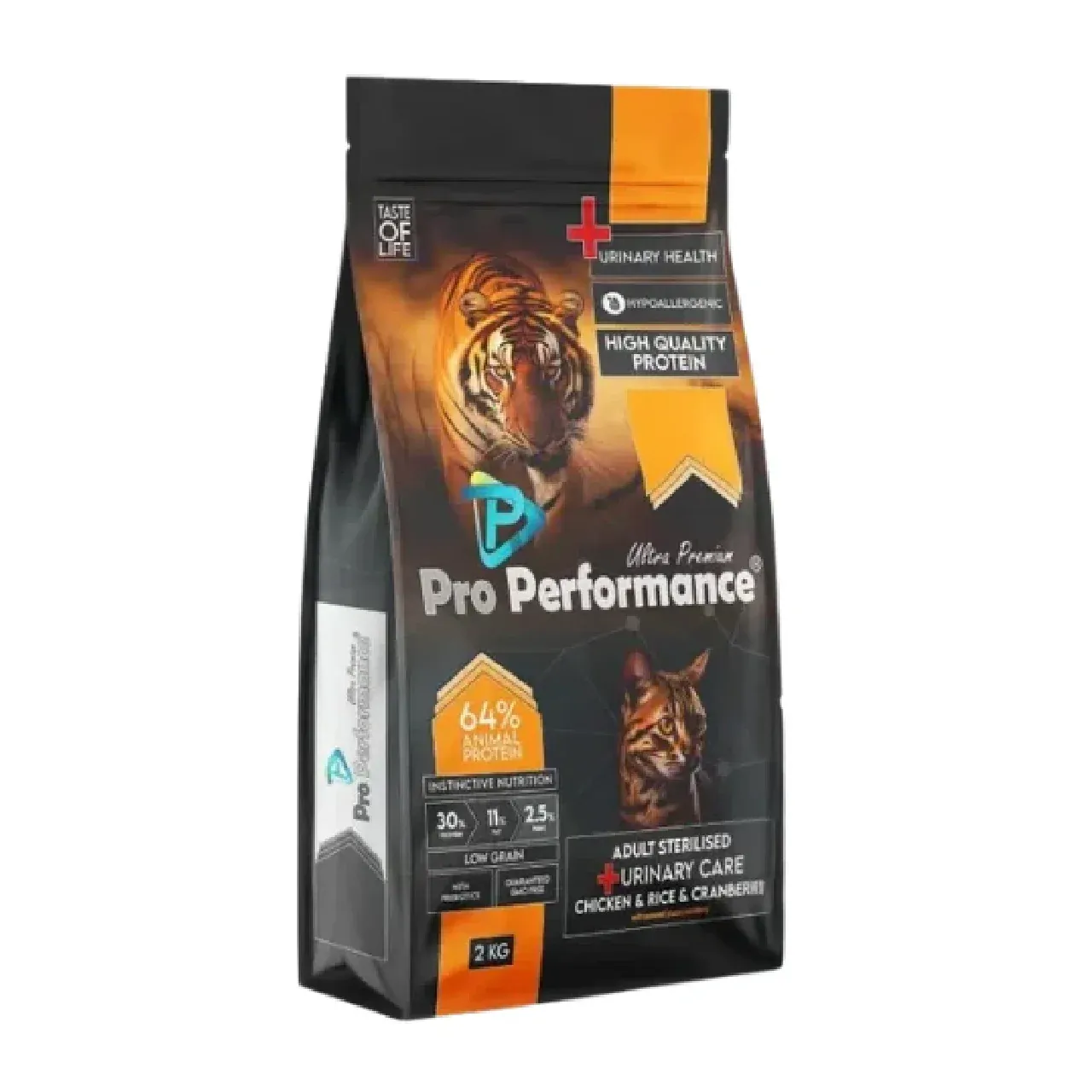 imgi_12_New-Project-2025-04-08T141006.116-1 Pro Performance Ultra Premium Hypoallergenic Dry Food with Chicken, Rice & Cranberry for Sterilized Adult Cats 2 kg - الصورة 1