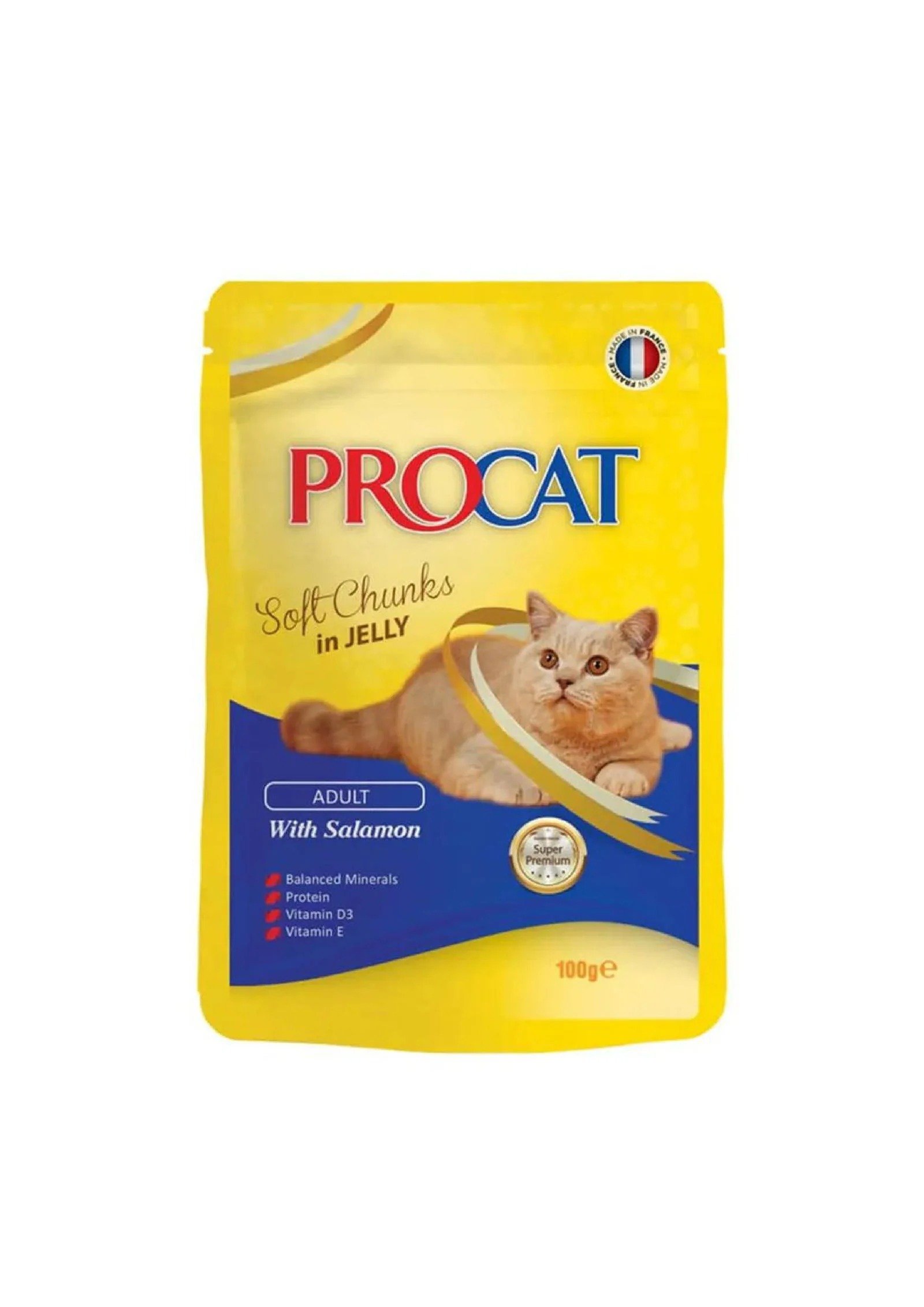 ⁦Procat Wet Food Salmon Jelly Pouch 100g⁩ - الصورة ⁦1⁩