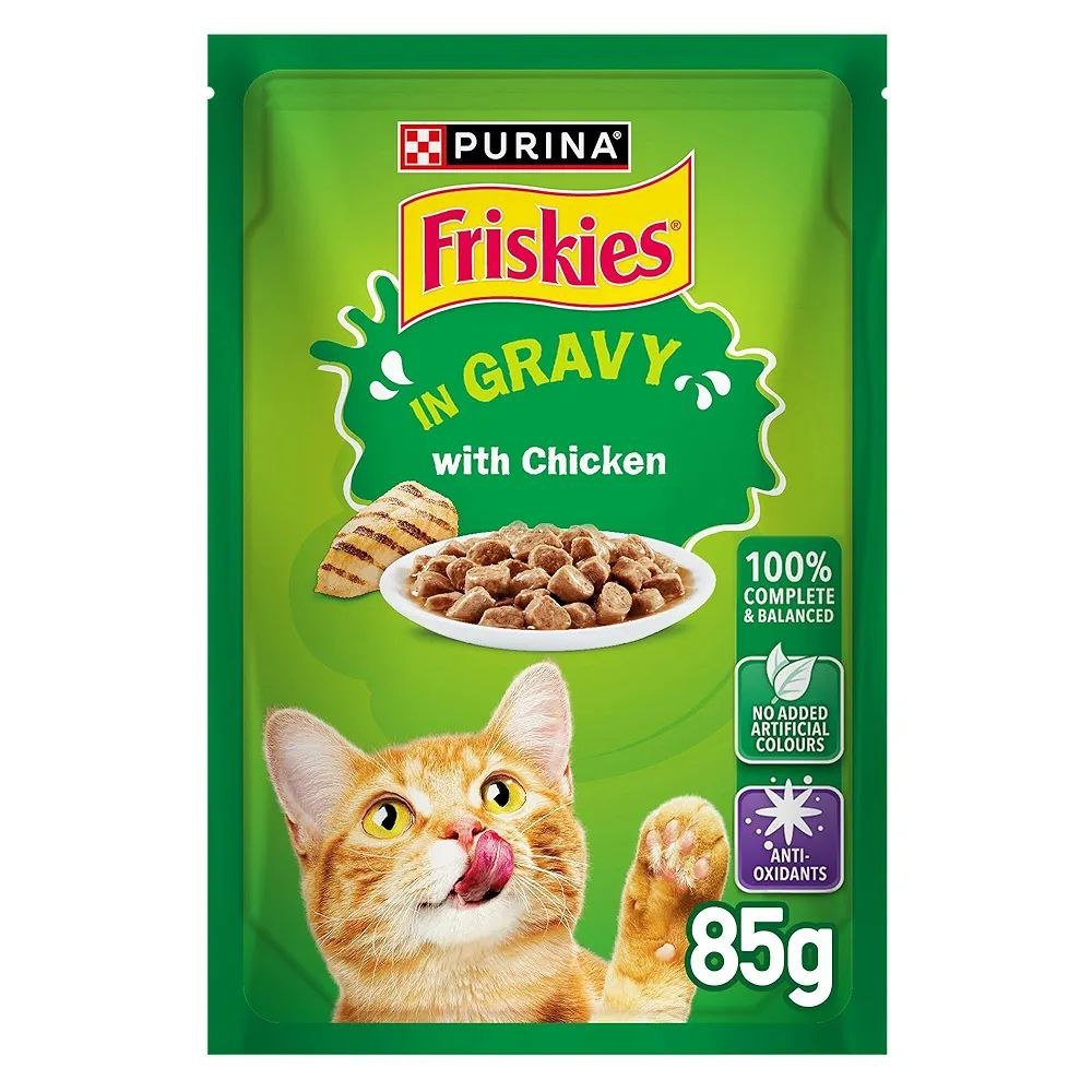 photo_6017344371512429455_y Purina Friskies Chicken in Gravy Wet Cat Food Pouch 85g - الصورة 1