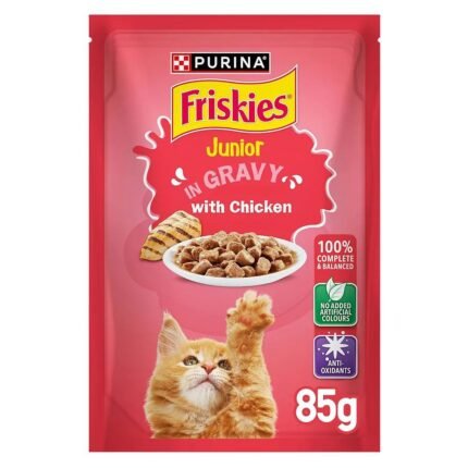 Purina Friskies Junior with Chicken in Gravy Wet Cat Food Pouch 85g