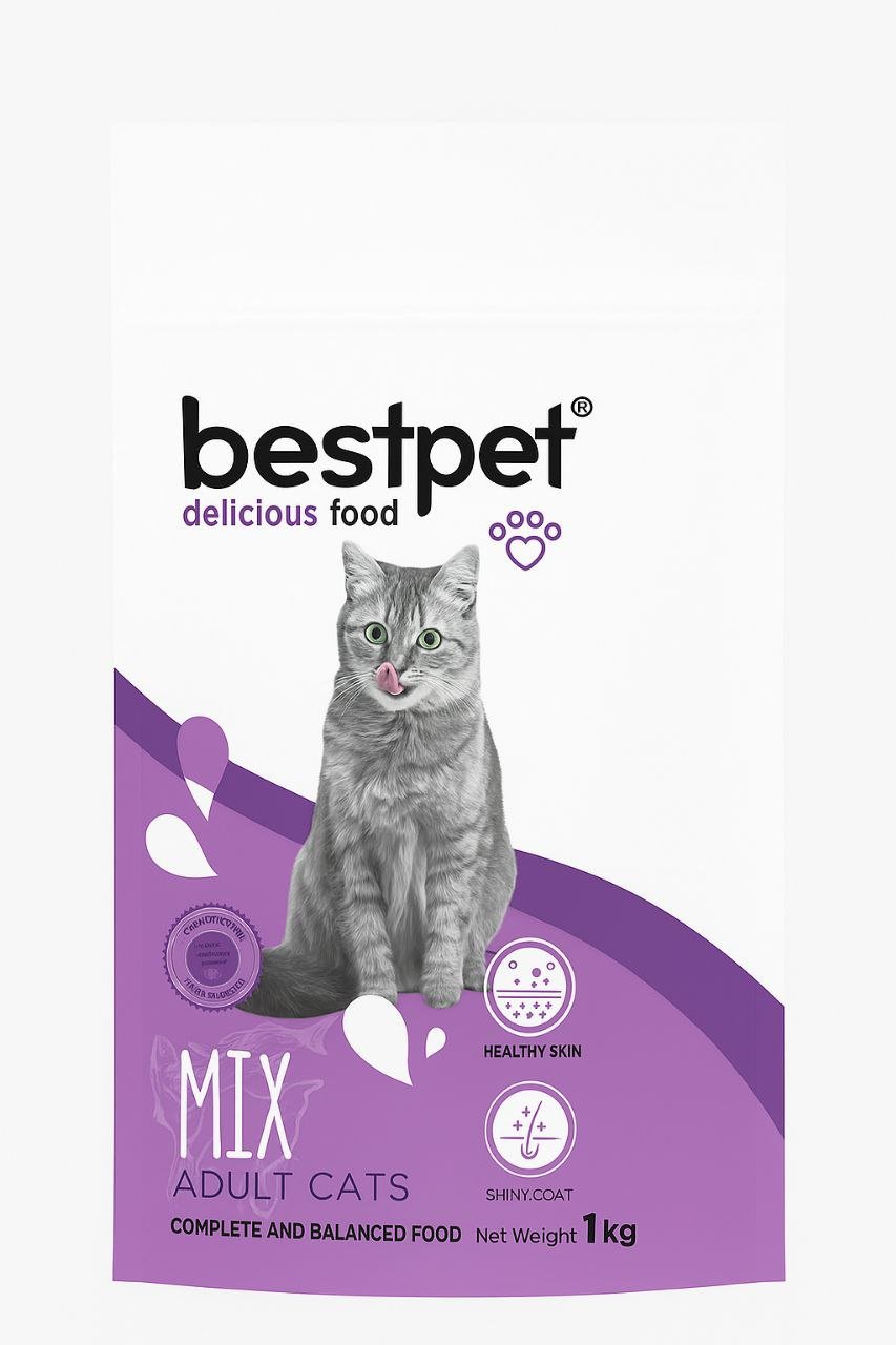 photo_6028427946936616660_y Bestpet Delicious Food – Mix for Adult Cats (1kg) - الصورة 1